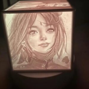 Custom 5-Sided Lithophane Lamp | Personalised Photo Light | 3D Printed Gift with LED